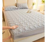 JIANINGHOME Protector de colchón impermeable, sábana bajera ajustable de 180 x 200 pulgadas, fácil de cuidar y limpiar, material suave, resistente al encogimiento y a la decoloración