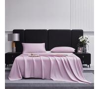 JIANINGHOME Ropa de cama de satén, 245 x 270 cm, sábana de satén, lujosa y sedosa con brillo natural, sedoso
