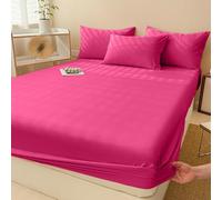 JIANINGHOME Sábana bajera ajustable de algodón extraprofunda de 90 x 190 pulgadas, fácil de cuidar