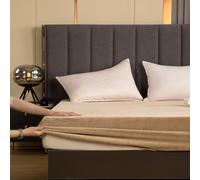 JIANINGHOME Sábana bajera ajustable de felpa, 200 x 220, buena como protector de colchón