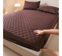 JIANINGHOME Sábana bajera impermeable 198 x 203, protector de colchón con borde elástico, también para camas con somier