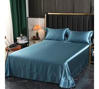 JIANINGHOME Satén Sábana plana 50 x 75 cm, 2 piezas de ropa de cama lujosa, suave y refrescante.