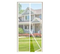 JIANJIAO Mosquitera magnética para puerta de balcón sin necesidad de taladrar, 95 x 190 cm, color blanco, mosquitera de protección contra insectos, para puerta corredera y terraza…