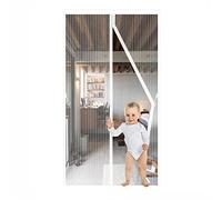 JIANJIAO Mosquitera para puerta de balcón sin taladrar, 65 x 210 cm, color blanco, mosquitera para puerta, mosquitera para puerta de balcón, puerta corredera de terraza…
