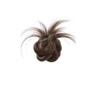 jianjunchaling Elegantes accesorios para el cabello sintético de simulación de flores peluca de brote de flores para mujer, peluca mullida, bolsillo bajo peinado con flequillo para mujeres (marrón