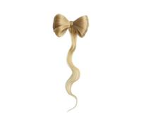 jianjunchaling Pinza sintética tipo bowknot de 12 pulgadas, pasador de pelo sintético para mujer, cola de caballo, accesorios para el cabello, cola de pony, para mujeres (rubio claro)