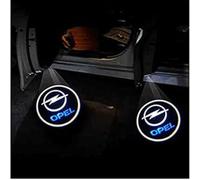 JianJunSuper 2 Piezas luz de Bienvenida del Coche para Opel Zafira Omega Astra Atala Badge Cascada Adam Mocha,Proyector de Luz para Puerta de Coche lámpara de proyector con Logotipo Coche Accesorios