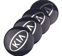 JianJunSuper 4 Piezas Coche Tapas Centrales para KIA Cerato Sportage R K2 K3 K5,Lmpermeables a Prueba Polvo Coche Wheel Center Caps Accesorios