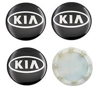 JianJunSuper 4 Piezas Coche Tapas Centrales para KIA K3 K5 Rio Sportage Sorento Optima Oprius Forte Soul Ceed Cerato,Lmpermeables a Prueba Polvo Coche Wheel Center Caps Accesorios,Black-1