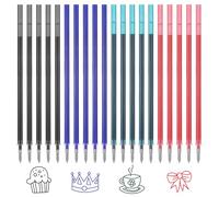 JIANTA 20 minas borrables compatibles con legami boligrafo borrable, altura 13 cm, recambio boligrafo para boligrafo de gel borrable punta 0,7 mm multicolores