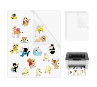 JIANTA 25 Hojas Papel Adhesivo de Vinilo Blanco A4, Imprimible para Impresoras de Tinta y Láser, Etiquetas y Pegatinas, 297x210mm