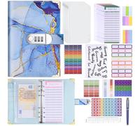 JIANTA A6 Budget Planner Carpeta con Cierre, Libreta de Ahorros A6, Carpeta Ahorro Planificador Presupuestario con Bolígrafo, Hojas de Presupuesto, Fundas, Etiquetas Adhesivas, Pegatinas