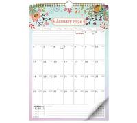 JIANTA Calendario pared 2026, Calendario Escritorio de 18 Meses Calendario familiar con planificación anual, Enero 2026 - Junio 2027, 420 * 286 mm Motivo Floral