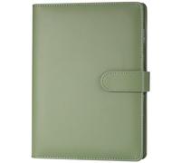 JIANTA Carpeta de Anillas A5 en Piel de PU - Cubierta Recargable Con 6 Anillas para Papel de Carta, Bolsillos para Cuadernos de Viaje y Trabajo (Papel Interior No Incluido)