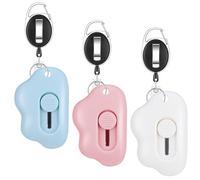 JIANTA Cuchillo de Papelería, 3 Piezas Mini Cortador de Sobres, Cuchillos Multiusos Portátil con Llavero, Abrecartas Retráctil para Correo Papel Caja