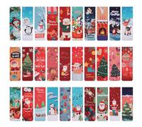 JIANTA Marcapáginas Magnético, 30 Piezas Marca Paginas Libros, Marcapáginas Clip de Página para Suministros Lectura Estudiantes Regalo Cumpleaños Maestros (Navidad)