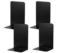 JIANTA Sujetalibros, 2 Pares Sujeta Libros Grandes, Sujeta Libros Metal Negro, 20.5 * 13.5 * 10CM, con Almohadilla Antideslizante, sujetalibros para Casa Oficina Biblioteca Escuela
