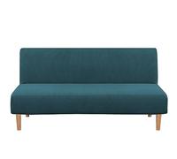 jianyana - Funda de sofá cama, moderna sin reposabrazos, 2 a 3 plazas, funda de sofá extensible, duradera de poliéster elástico, futón S (rejilla piña verde oscuro)