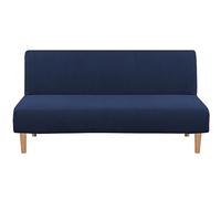 jianyana Funda Sofa Cama, EláStico futón Funda Sofa Cama Sin Brazos de Sillon Cama 2-3 Plazas（Celosía Piña Azul Marino）
