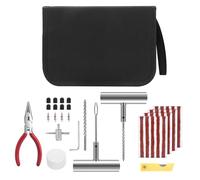 jianyana Kit de reparación de neumáticos, kit de reparación de neumáticos planos de emergencia universal de alta resistencia de 42 piezas para arreglar pinchazos, para coche, motocicleta, camión