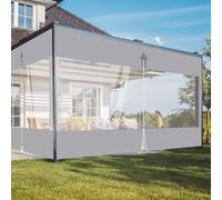 jianyana Lona con Cremallera, 650 G/M² PVC Toldo Transparente Exterior Lona Transparente Exterior para Cenador, Porche