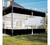 jianyana Lonas Impermeables Exterior, 650 G/M² PVC Toldo Transparente Exterior Lona Impermeable Transparente para Cenador, Porche