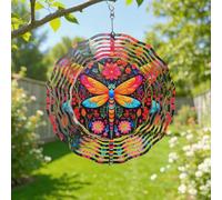jianyana Wind Spinner 3D Hanging Garden Decoration for Indoor Outdoor Rainbow Wind Spinners（10 Inch）