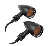JIANYISR Luz Señal Giro Luz Compatible Con Harley Para Davidson XL Sportster 1200 883 Iron Motorcycle Bullet Rojo Ámbar Freno Intermitente Luz Trasera(CX-TSL-17-BK)