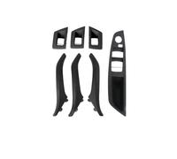 JIANYISR Manija Puerta Interior Coche Embellecedor del Panel Apoyabrazos Manija del Tirador Puerta Interior LHD Sin Botón Plegable del Espejo para Serie 5 para F10 F11 2010-2016 2017(RHD Black)