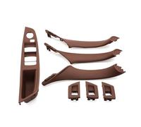 JIANYISR Manija Puerta Interior Coche Manija del Panel Interior Puerta del Pasajero del Coche LHD Cubierta Embellecedora Tirar para F10 F11 F18 520 523 525 528 51417225865(LHD Redbrown 7pcs)