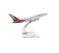 JIAOBING Modelo De Avión A380 De Asiana Airlines, Modelo De Avión De Aleación De Metal 1:400 con Soporte De Exhibición De Colección