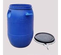 JIAOCKJIAO Barril de Boca Ancha con Tapa y Anillo de Cierre, Barril de Boca Ancha for Exterior, Bidón de Plástico Hermético de HDPE con Asa, Tambor de Alivio de Presión de Envío Portátil(50L)