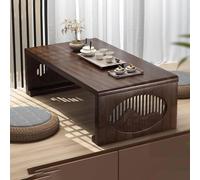 JIAOCKJIAO Mesa de Centro Japonesa Plegable, Mesa de Té Tatami Plegable de Bambú, Mesas de Té Bajas Portátiles para Sala de Estar, Oficina en Casa, Salón de Té(Brown,26x16x12in/67x40x30cm)