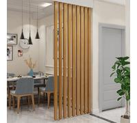 JIAOCKJIAO Separador de Ambientes de Piso a Techo, Madera Sólida Pantalla Partición Post, Columna de Pantalla de Particiones de Entrada Personalizable, Sin Perforación(4 Root,70cm/27.5in/2.3ft)