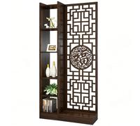 JIAOCKJIAO Separador de Ambientes Partición de Pared con Estantes de Almacenamiento, Independiente Madera Pantalla Partición, Librería con Biombos de Estilo Chino for Pasillos(100cm/39.3in)