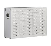 JIAOCKJIAO Taquilla Metálica para Guardar Teléfonos Móviles, Armario Organizador para Teléfonos Móviles con Cerradura, Taquilla para Teléfonos Móviles con Cajones(5Grids)