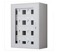 JIAOCKJIAO Taquillas Metálicas para Teléfonos Móviles para Empleados, Armario Organizador con Compartimentos para Teléfonos Móviles con Doble Puerta, para Oficinas(12Grids)