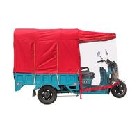 JIAOCKJIAO Toldo para Triciclo de Carga, Cubierta de Lona para Triciclo con Estructura Completamente Cerrada y Cortinas Laterales, Lona para Triciclo 3 Ruedas(Rosso,59x43in/150x110cm)