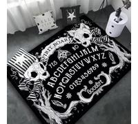 JIAOJING Alfombra De Área De Calavera De Cabra Demoníaco Decoración De Alfombra Roja Sangre Satánica para El Hogar 100X160Cm