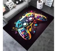 JIAOJING Alfombra De Diseño De Controlador De Juego para Sala De Estar Decoración Moderna del Hogar Sofá Mesa De Té Alfombra Dormitorio Mesita De Noche 50X80Cm