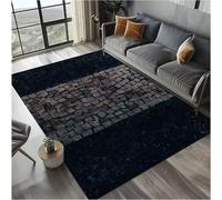 JIAOJING Alfombra De Ladrillo Piedra Construcción Pared Originalidad Alfombra para Sala De Estar Dormitorio Decoración del Hogar Antideslizante para Felpudo De Sofá 50X80Cm