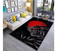 JIAOJING Alfombra De Patrón De Tatuaje De Tigre De Arte Japonés Sala De Estar Dormitorio Mesita De Noche Alfombra De Piso De Baño Alfombras De Área Decoración De Alfombra 160X230Cm