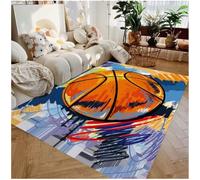 JIAOJING Alfombra De Pelota Antideslizante Deportiva Alfombras De Área De Impresión De Baloncesto De Fútbolfelpudo De Entrada para Dormitorio Sala De Estar Alfombra De Cocina 160X230Cm