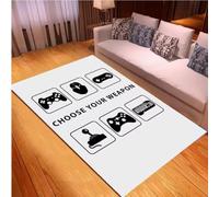 JIAOJING Alfombra De Piso De Controlador De Videojuegos Alfombra Lavable para Dormitorio Sala De Estar Baño Alfombra Antideslizante Decoración del Hogar 140X200Cm