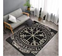 JIAOJING Alfombra Vikinga Tree of Life Viking Flooring Viking Antideslizante Celtic Viking para La Decoración del Baño 80X150Cm