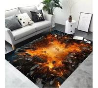 JIAOJING Alfombras De Lava Volcán Magma Alfombra para Decoración del Dormitorio Salón Alfombras De Gran Área Tapetes Antideslizantes En La Mesilla 140X200Cm