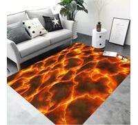 JIAOJING Alfombras De Lava Volcán Magma Alfombra para Decoración del Dormitorio Salón Alfombras De Gran Área Tapetes Antideslizantes En La Mesilla 140X200Cm