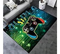 JIAOJING Alfombras Gamer del Área Doméstica con Diseño De Controlador De Juego, Alfombras De Piso Antideslizantes Alfombra para Decoración Cama De Vida Salas De Juego Mat 160X230Cm
