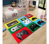 JIAOJING Alfombras Gamer para El Área del Hogar con Diseño De Controlador De Juegos, Alfombras Antideslizantes para La Decoración De La Cama De La Sala De Estar De Las Salas De Juego 140X200Cm