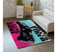 JIAOJING Alfombras Gamer para El Área del Hogar con Diseño De Controlador De Juegos, Alfombras Antideslizantes para La Decoración De La Cama De La Sala De Estar De Las Salas De Juego 80X150Cm